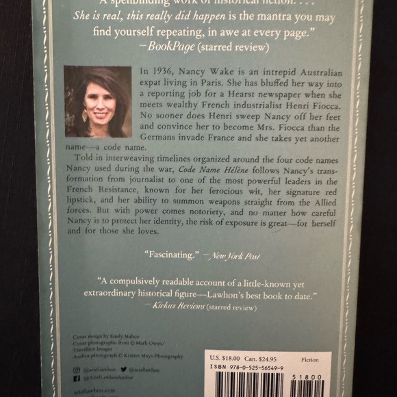 Code Name Helene by Ariel Lawson Book - Picture 3 of 3